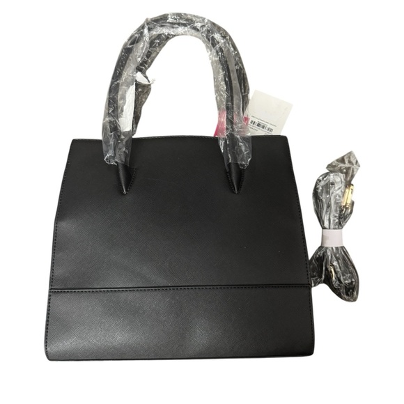 Trina Turk Black Faux Leather Handbag - Picture 2 of 7